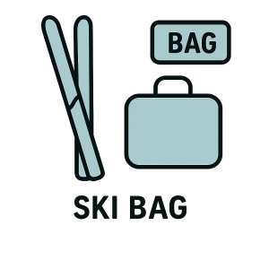 Ski Gear Storage - Ski Bag Icon